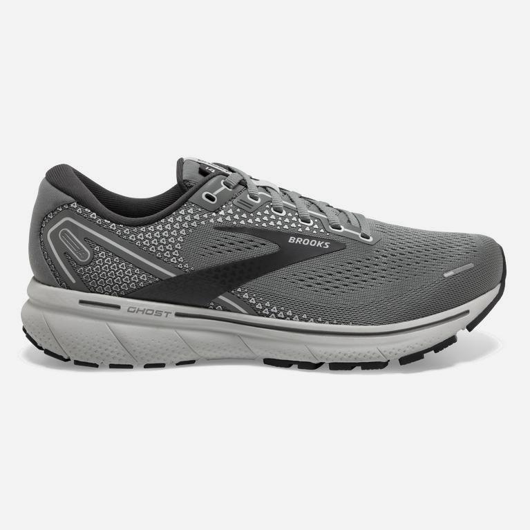 Brooks Ghost 14 Mens Cushioned Road Running Shoes Ireland Grey/Alloy/Oyster (KWJC-34860)